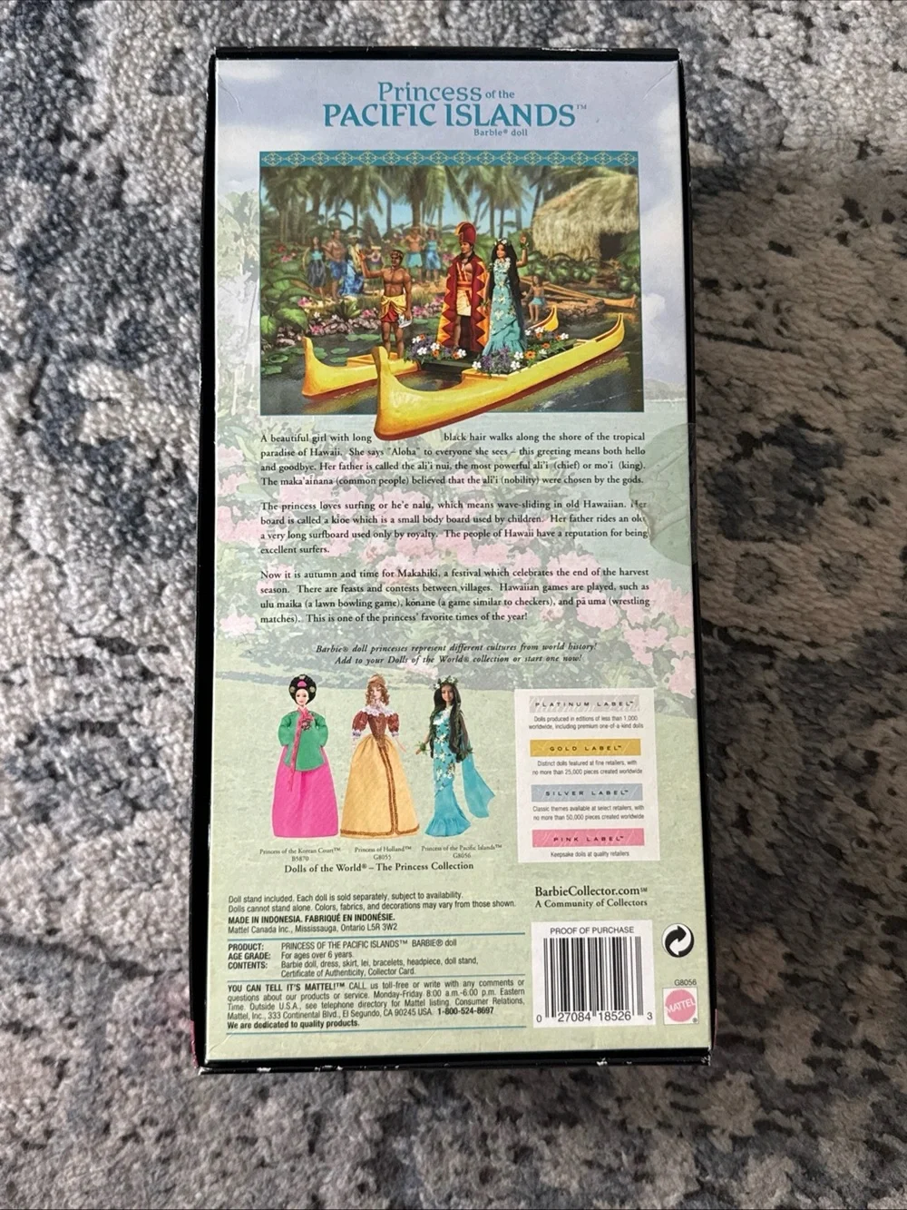 Barbie Dolls of the World Princess of the Pacific Islands new with box wear